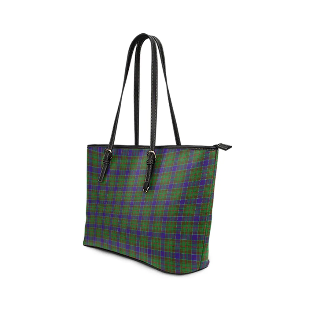Adam Tartan Leather Tote Bag