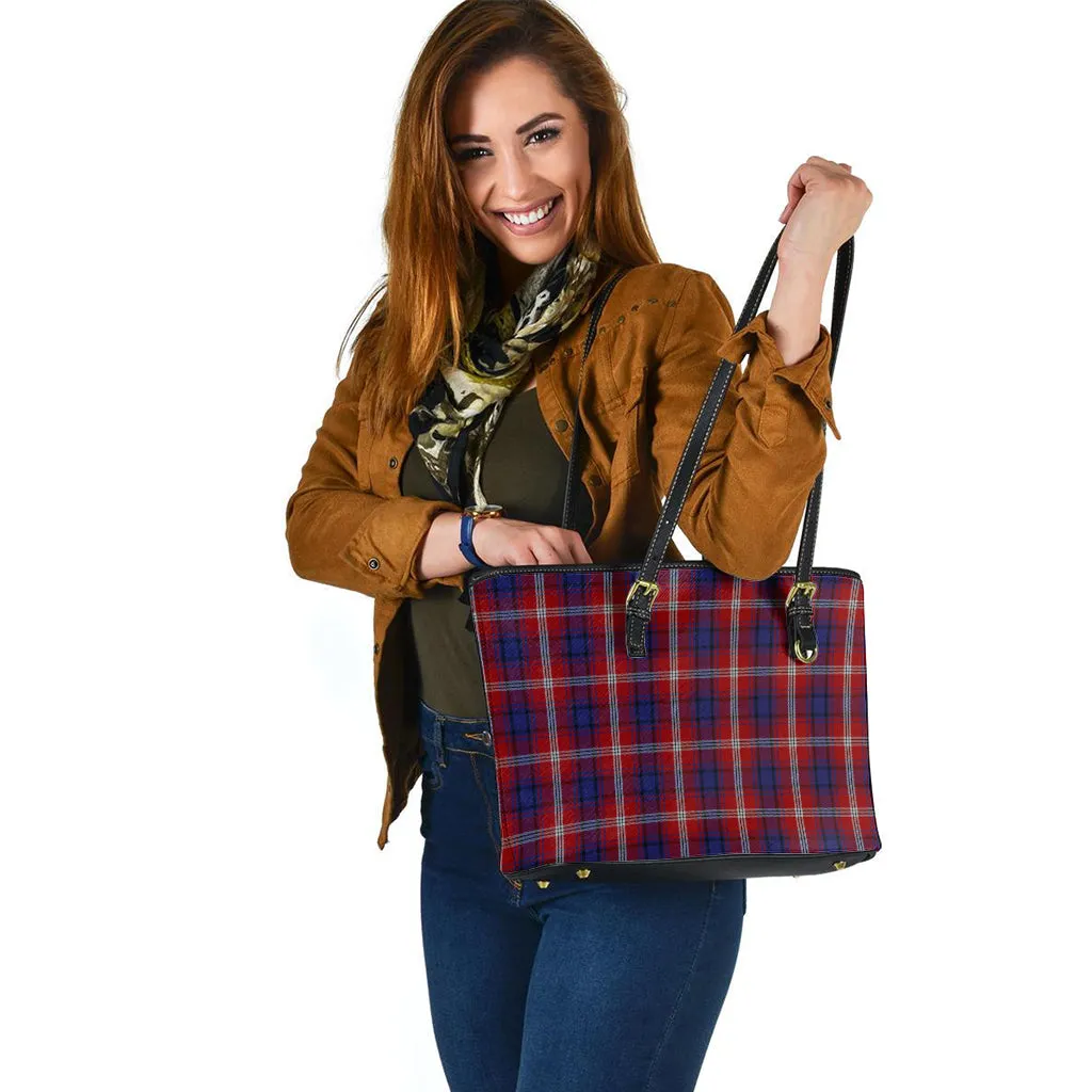 Ainslie Tartan Leather Tote Bag