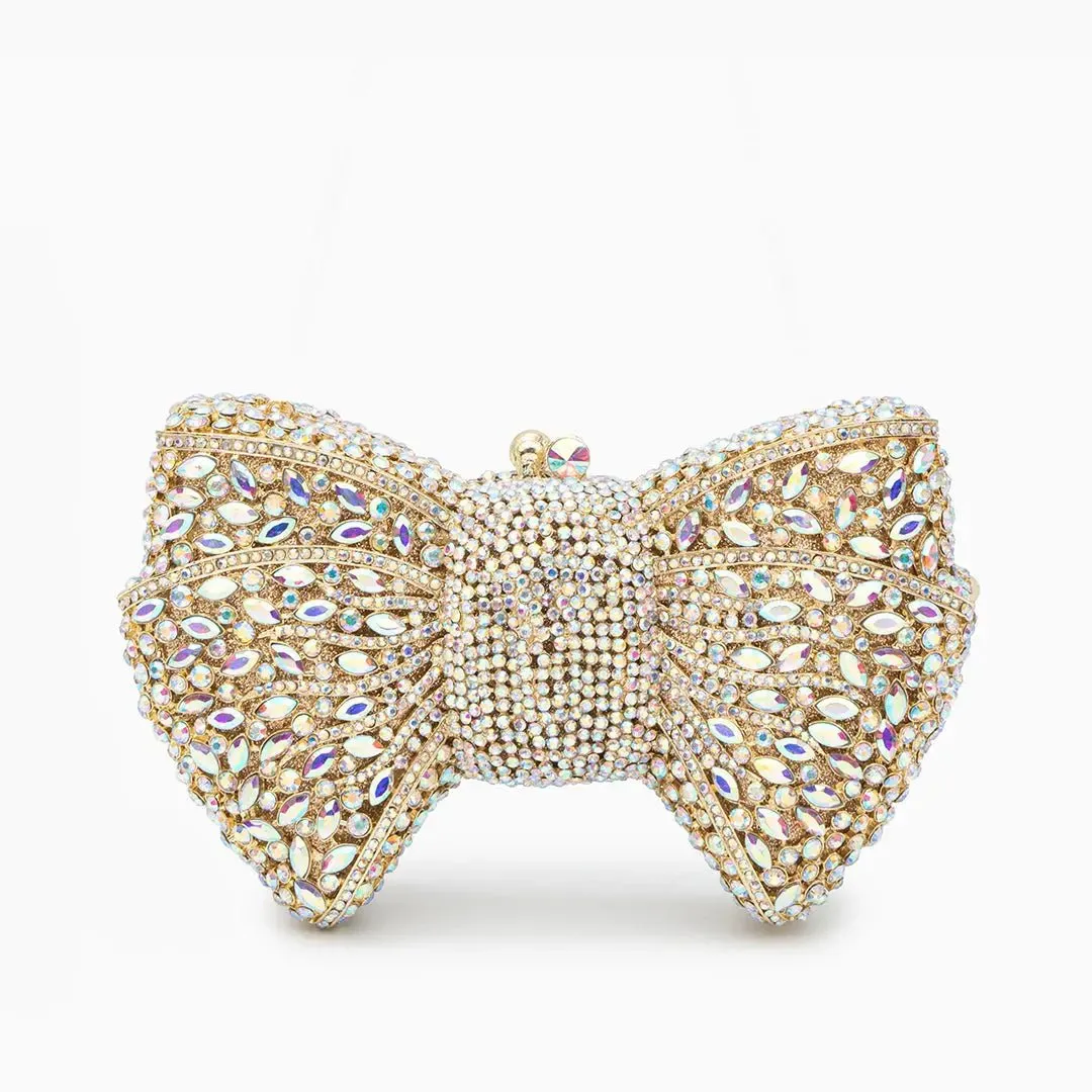 Aurora | A Rhinestone Ribbon Clutch Bag for Red Carpet Glamour