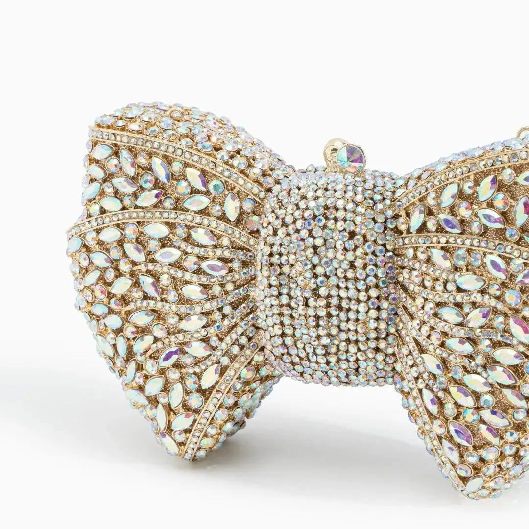 Aurora | A Rhinestone Ribbon Clutch Bag for Red Carpet Glamour
