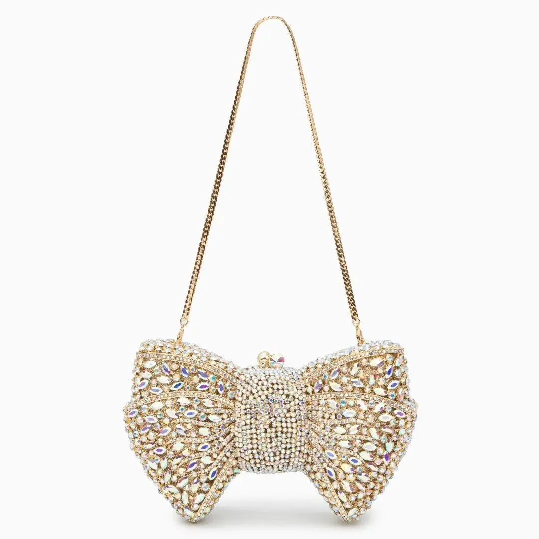 Aurora | A Rhinestone Ribbon Clutch Bag for Red Carpet Glamour