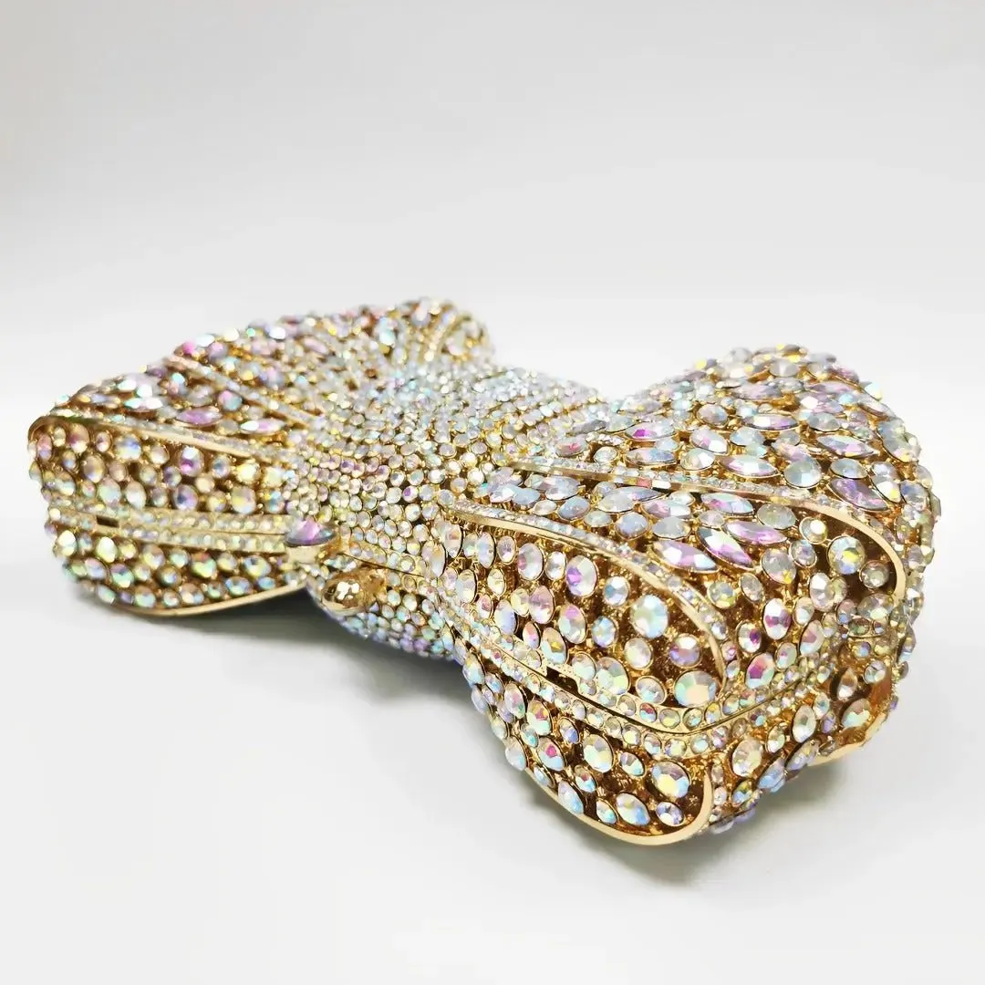 Aurora | A Rhinestone Ribbon Clutch Bag for Red Carpet Glamour