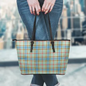 Balfour Blue Tartan Leather Tote Bag