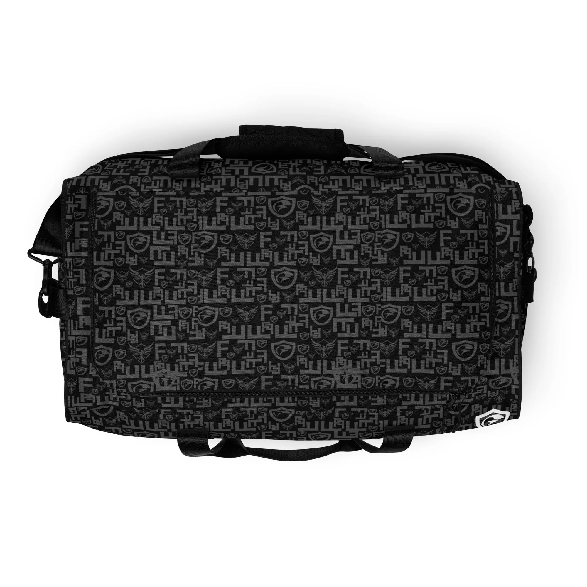 Black Pattern Duffle Bag