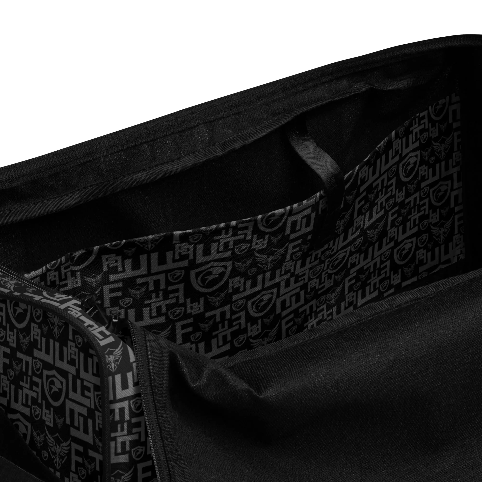 Black Pattern Duffle Bag