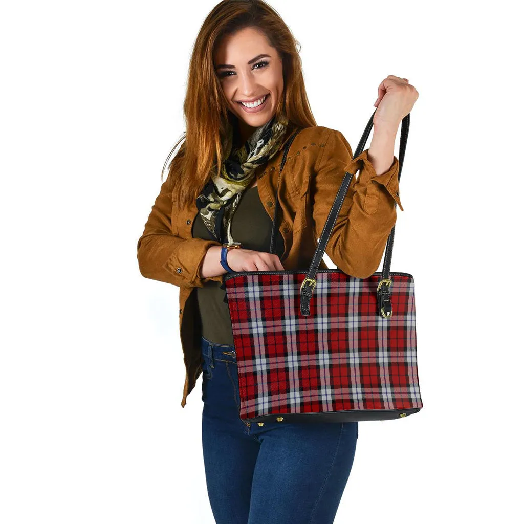Brodie Dress Tartan Leather Tote Bag