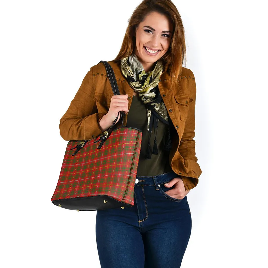 Bruce County Canada Tartan Leather Tote Bag