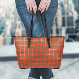 Bruce County Canada Tartan Leather Tote Bag