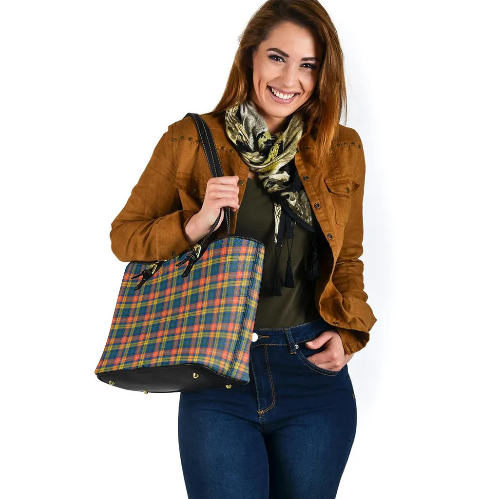 Buchanan Ancient Tartan Leather Tote Bag