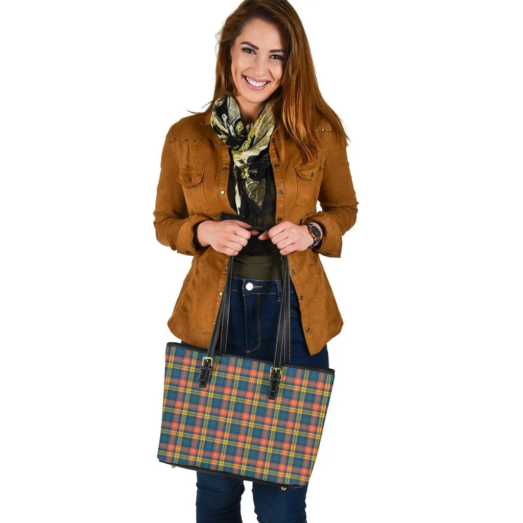 Buchanan Ancient Tartan Leather Tote Bag