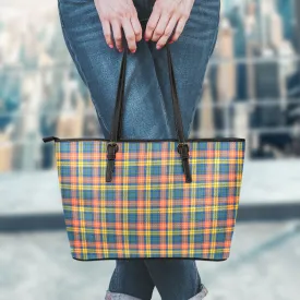 Buchanan Ancient Tartan Leather Tote Bag