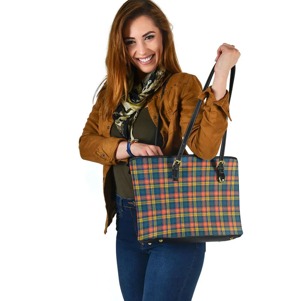 Buchanan Ancient Tartan Leather Tote Bag