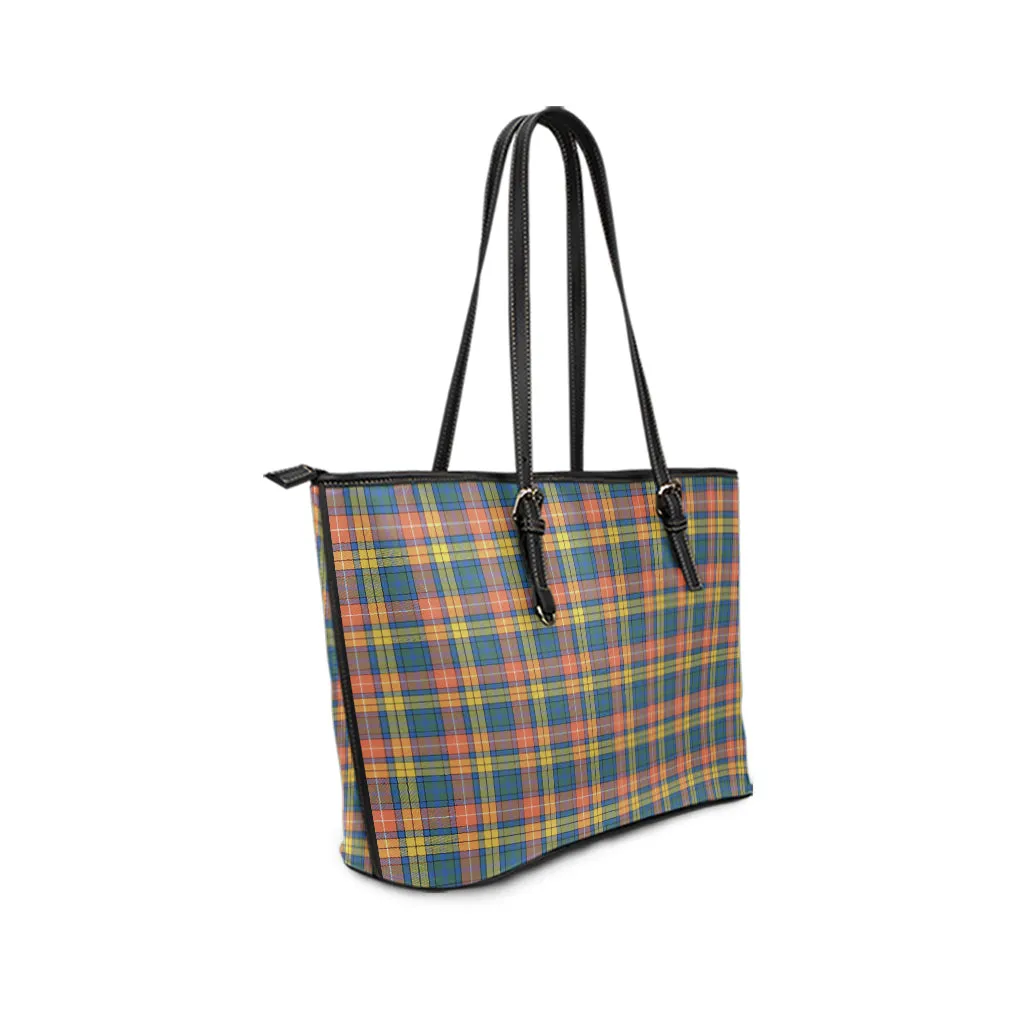 Buchanan Ancient Tartan Leather Tote Bag