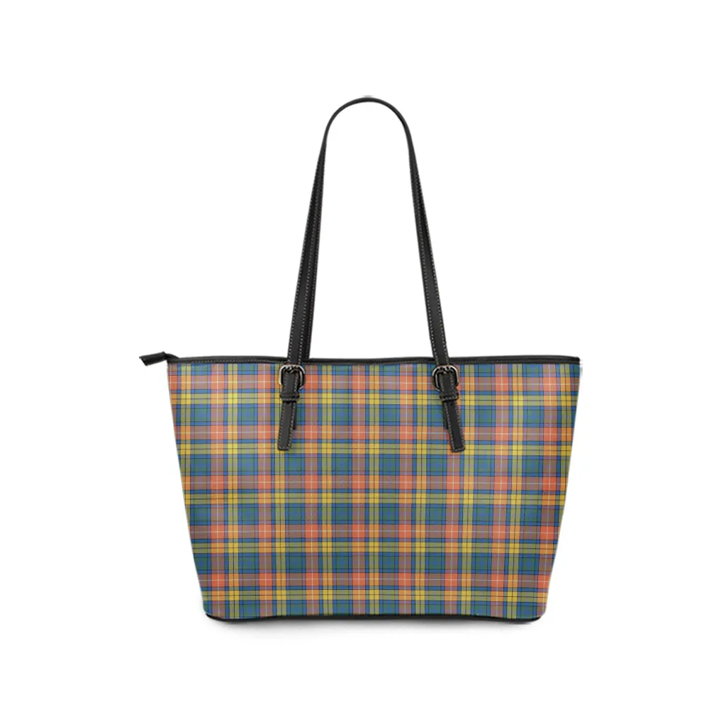Buchanan Ancient Tartan Leather Tote Bag