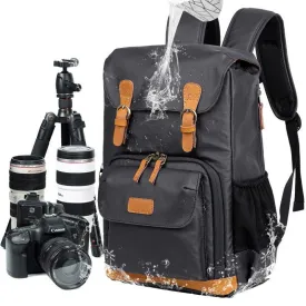 Camera Backpack Canvas with Laptop Compartment