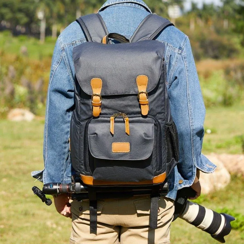 Camera Backpack Canvas with Laptop Compartment