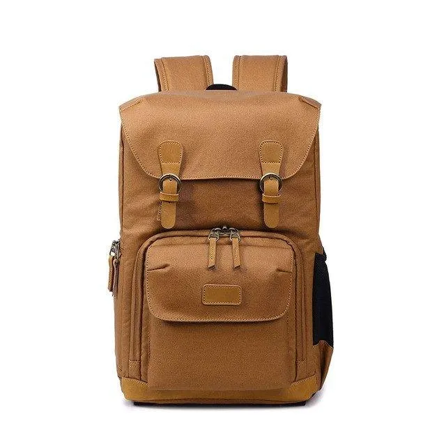 Camera Backpack Canvas with Laptop Compartment