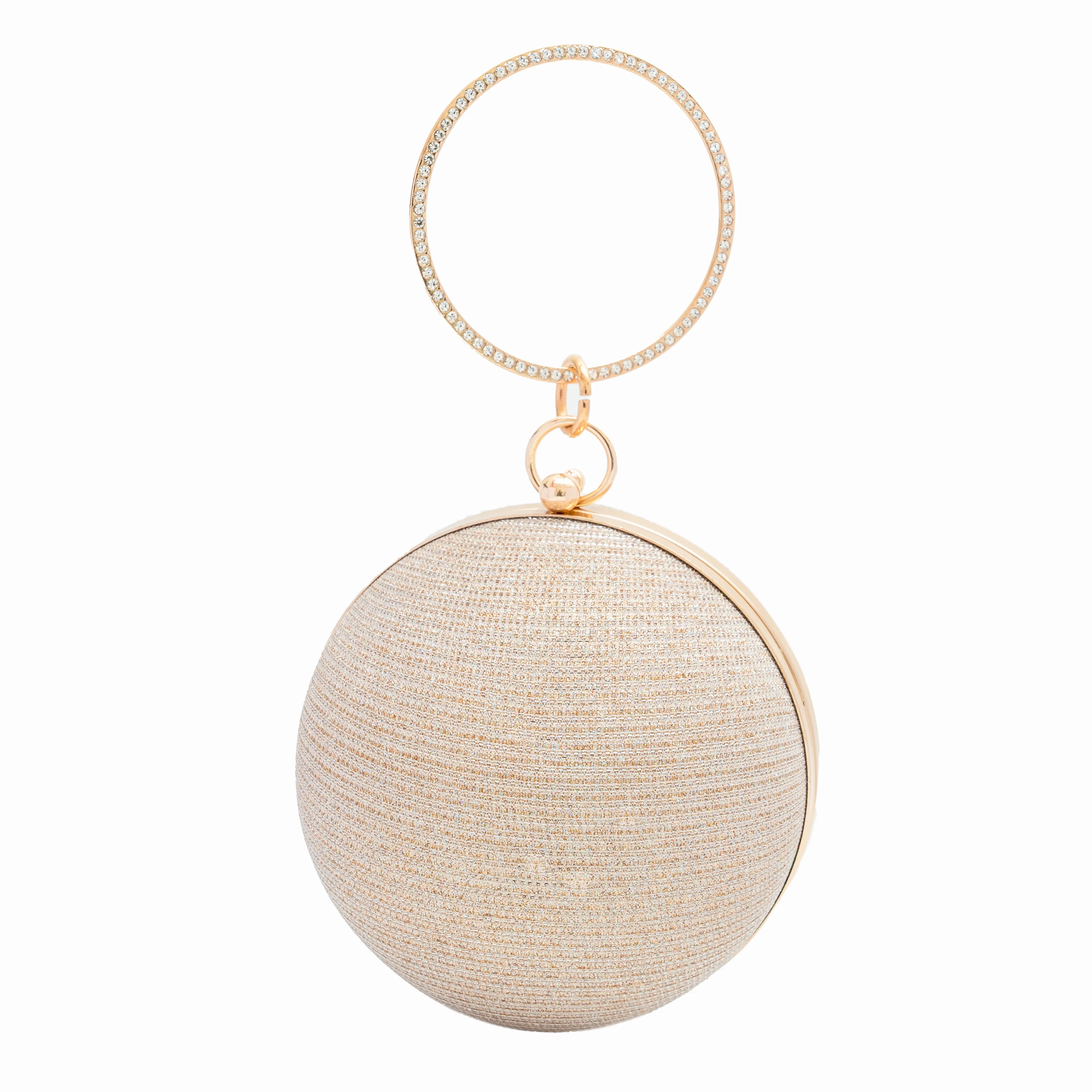 Chokore Spherical Rhinestone Crossbody Bag (Golden)