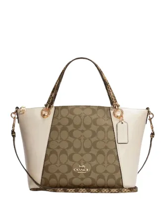Coach Kacey Satchel In Colorblock Signature Canvas