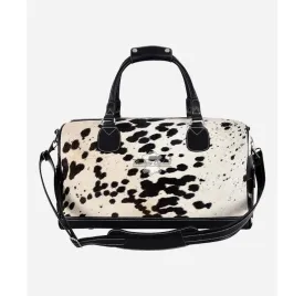 Cow Hair On Hide Holdall Weekend Travel Gym Bag