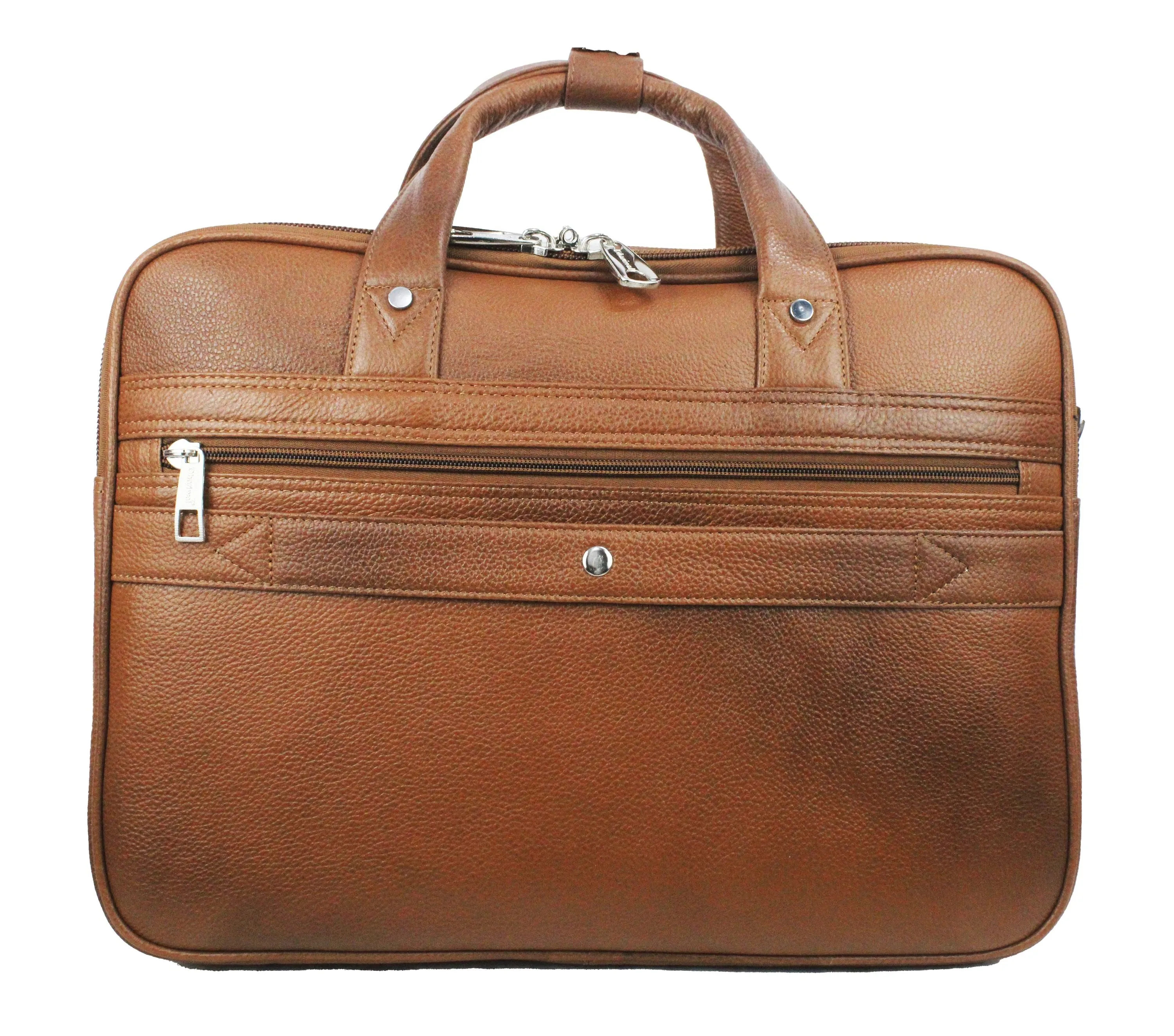 Dhariwal Genuine Leather Laptop Bag File Messenger Bag with Strap upto 17 Inch | Laptop Bag for Men EB-616