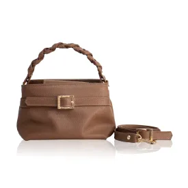 Emily 20 Leather Handbag- Biscotti