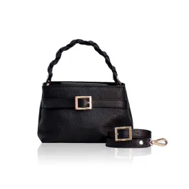 Emily 20 Leather Handbag- Black