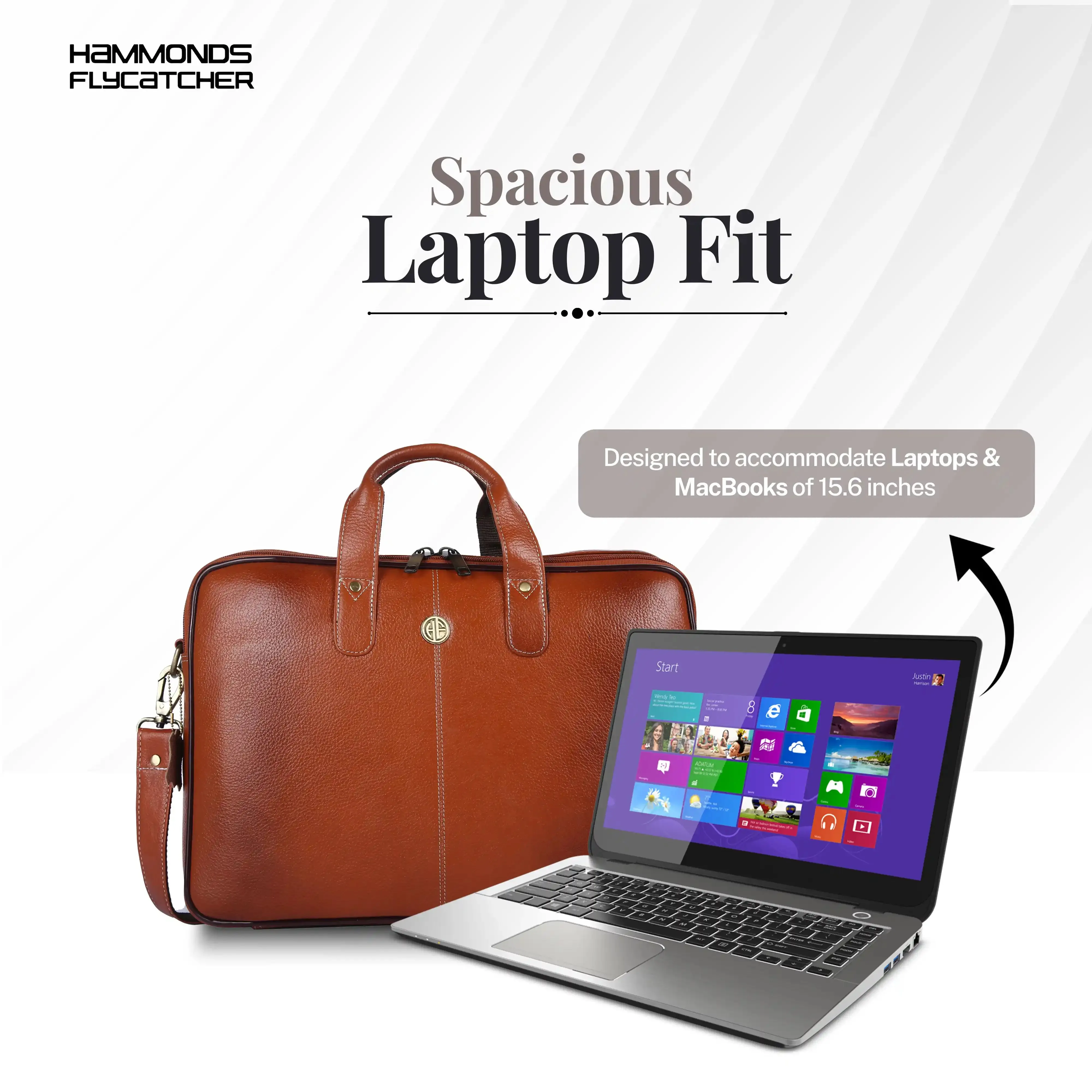 Genuine Leather Laptop Bag for Men - Office Bag - Fits Up to 14/15.6/16 Inch Laptop/MacBook