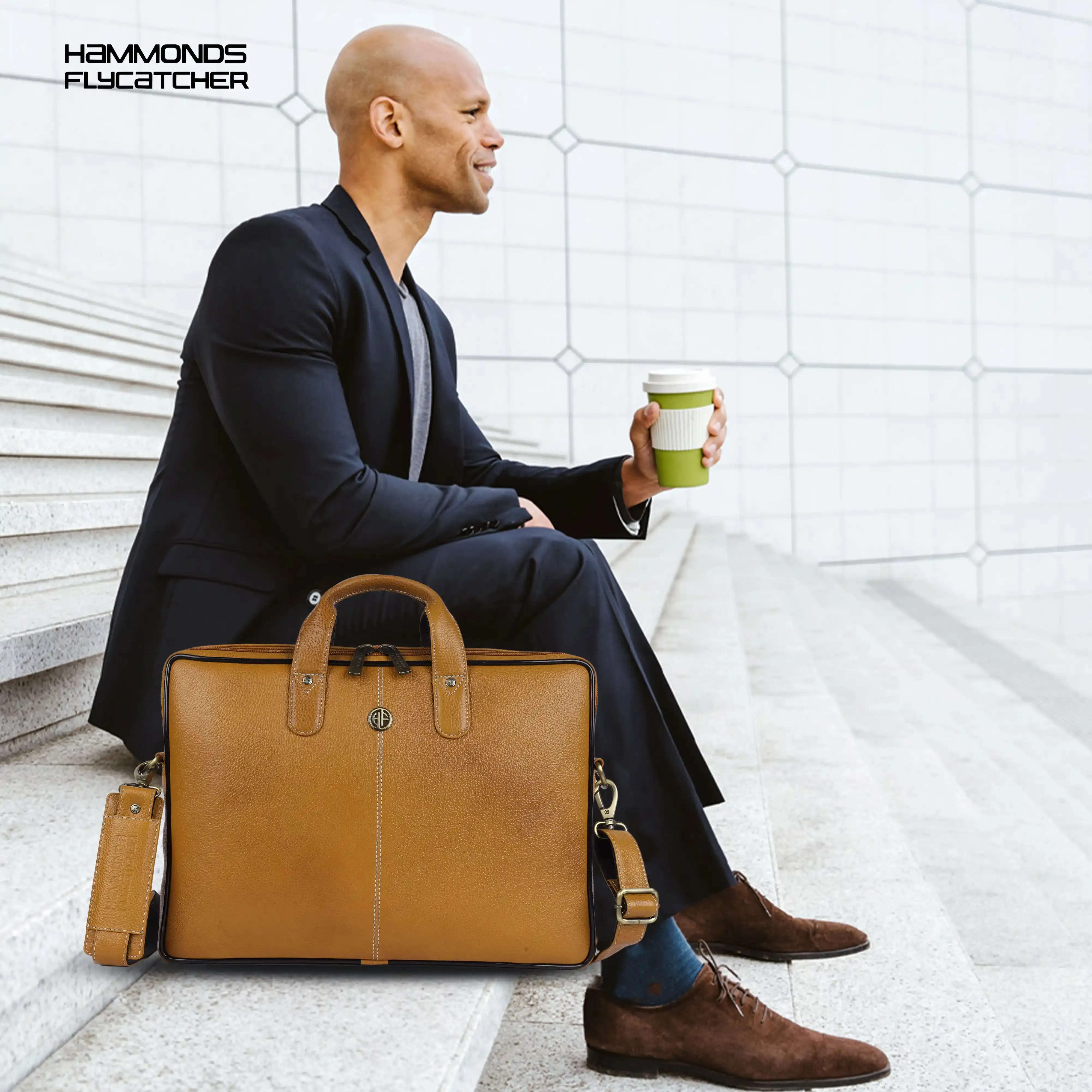Genuine Leather Laptop Bag for Men - Office Bag - Fits Up to 14/15.6/16 Inch Laptop/MacBook