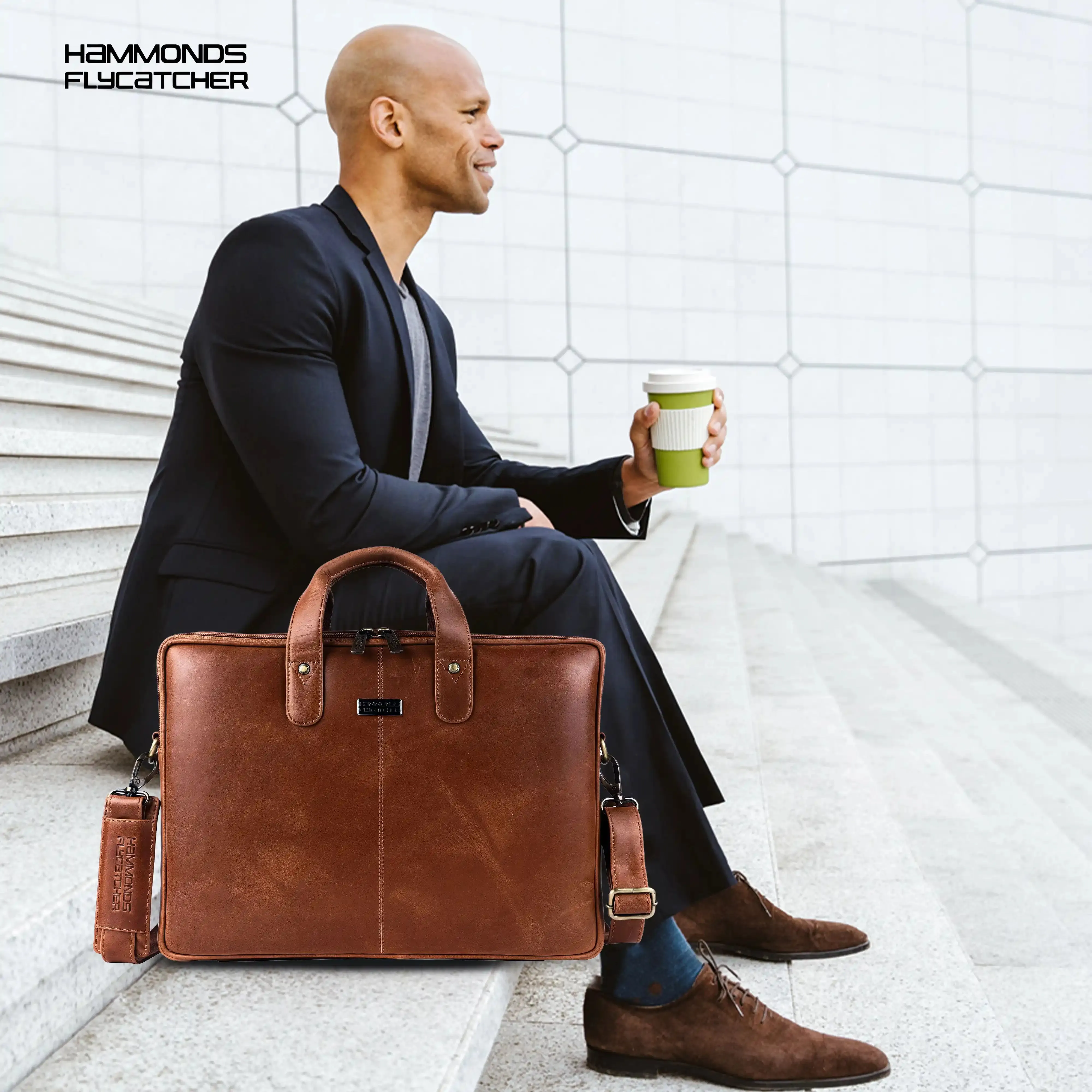 Genuine Leather Laptop Bag for Men - Office Bag - Fits Up to 14/15.6/16 Inch Laptop/MacBook