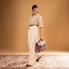 Konkona Heritage Satchel Bag - Paisley Print