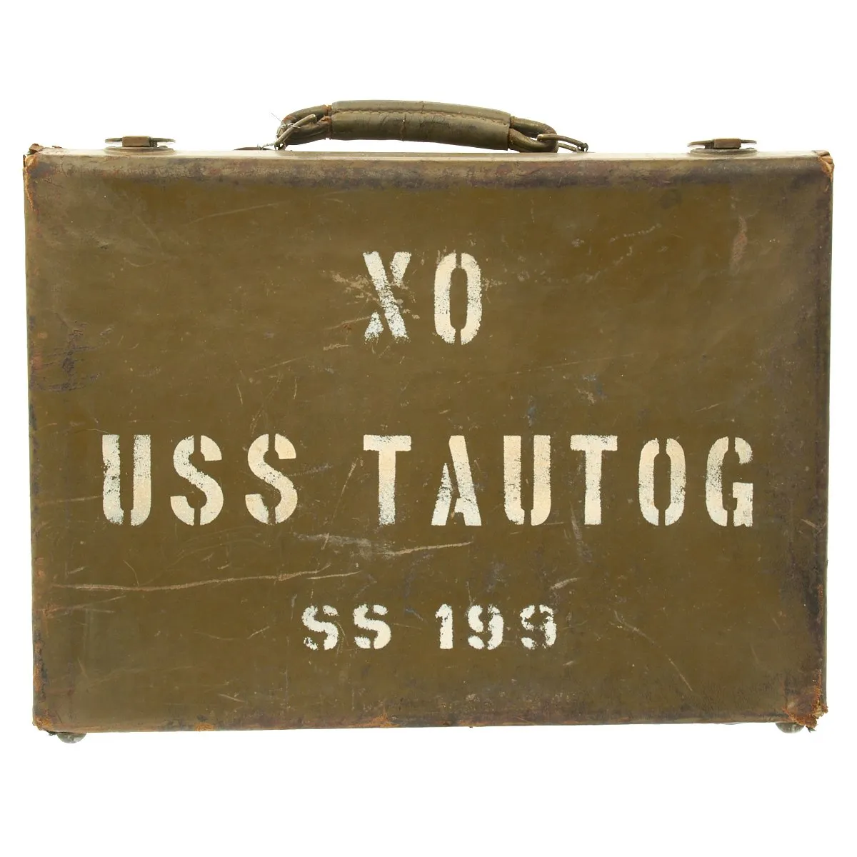 Original U.S. WWII Pearl Harbor USS Tautog SS-199 Executive Officer Briefcase