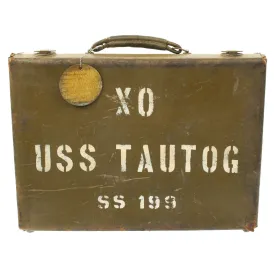 Original U.S. WWII Pearl Harbor USS Tautog SS-199 Executive Officer Briefcase