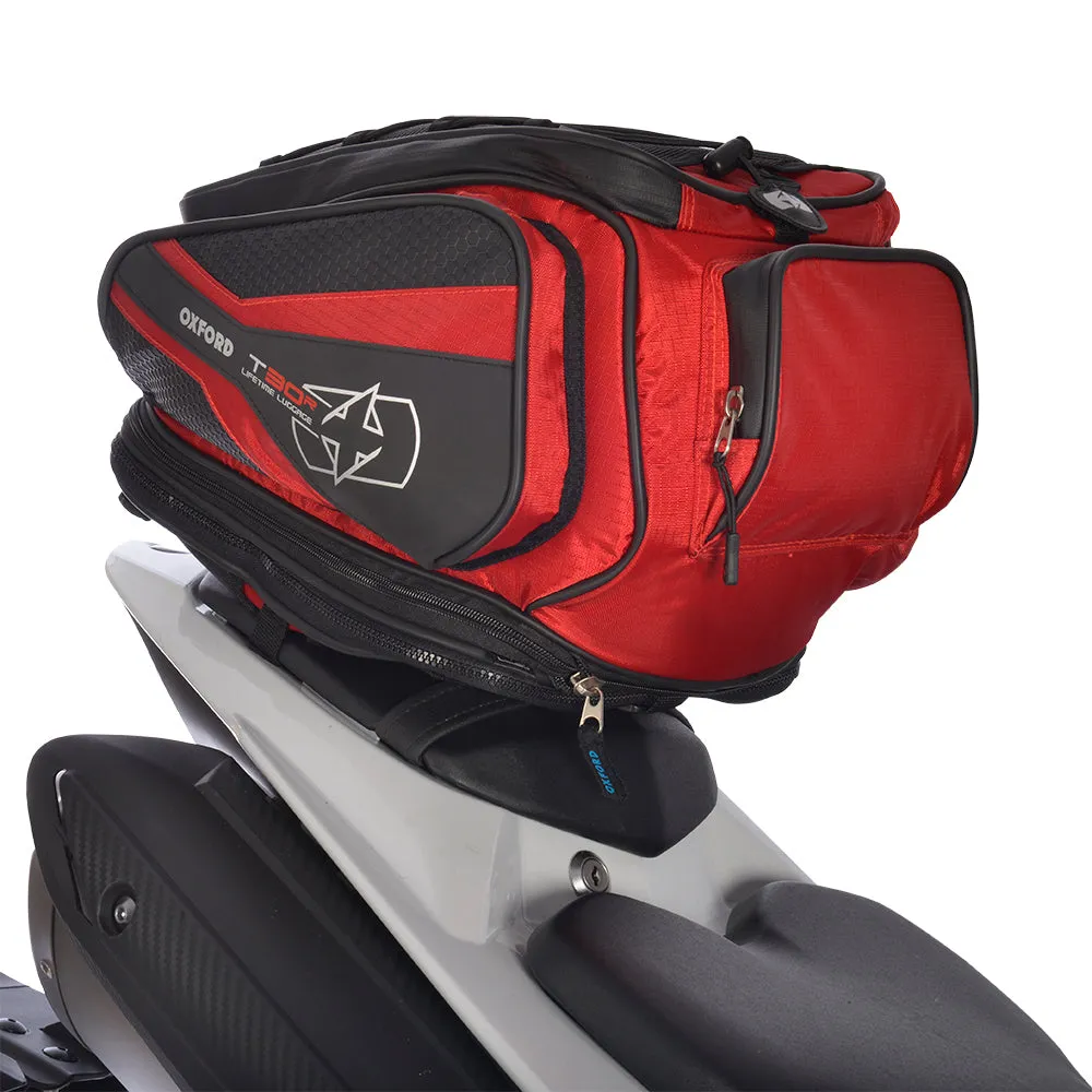 Oxford T30R Tail Pack Red Motorcycle Tail Bag