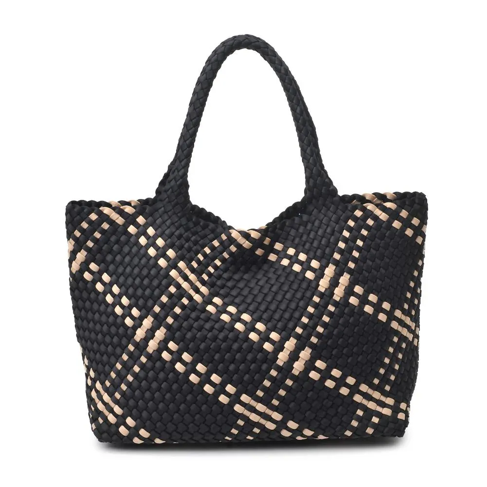Sky's The Limit Large Tote Bag - Black/Nude