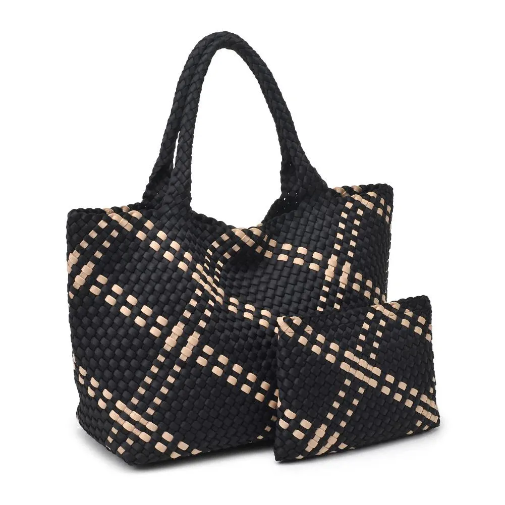Sky's The Limit Large Tote Bag - Black/Nude