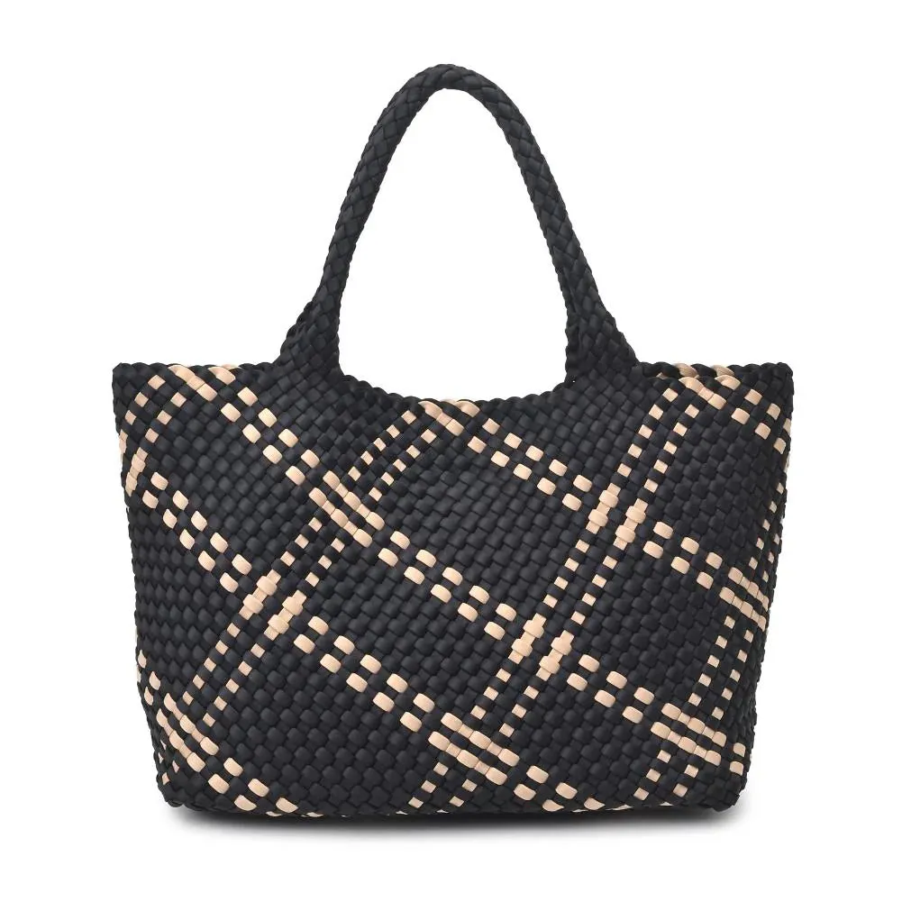 Sky's The Limit Large Tote Bag - Black/Nude