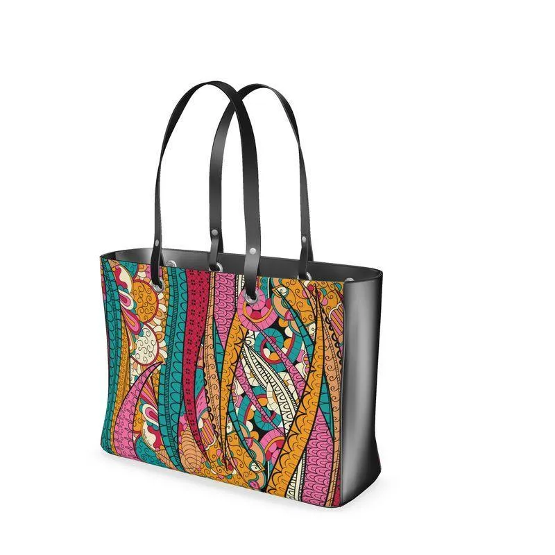 Taki Satin & Leather Handbag
