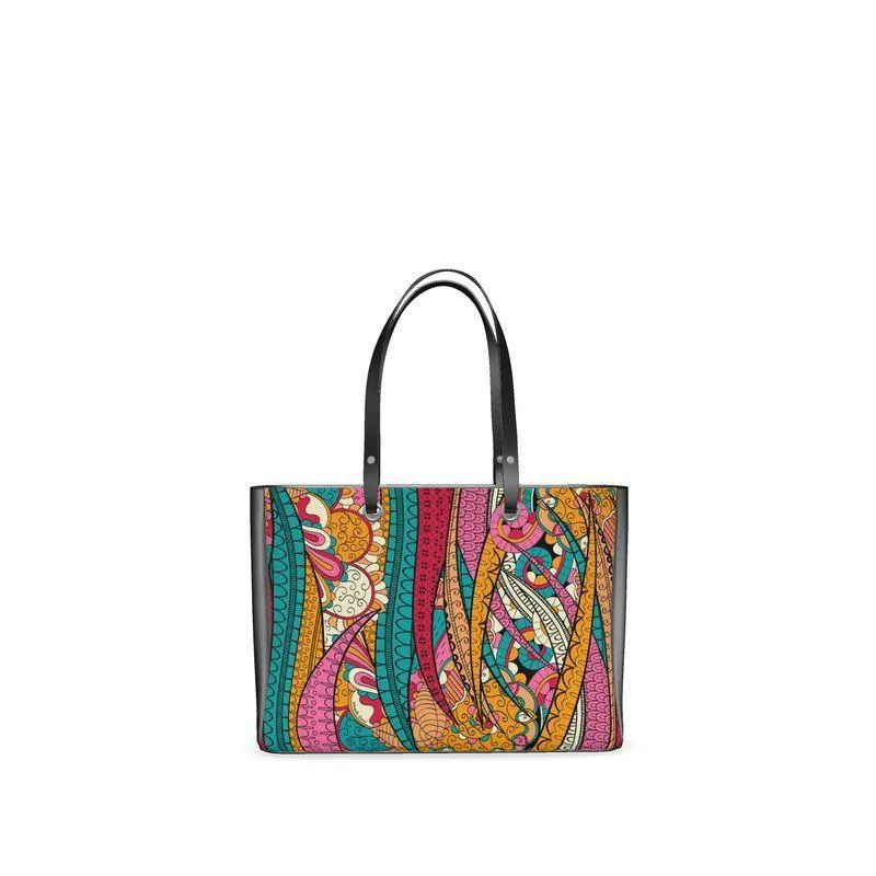 Taki Satin & Leather Handbag
