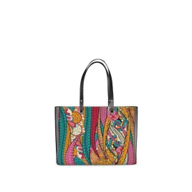 Taki Satin & Leather Handbag